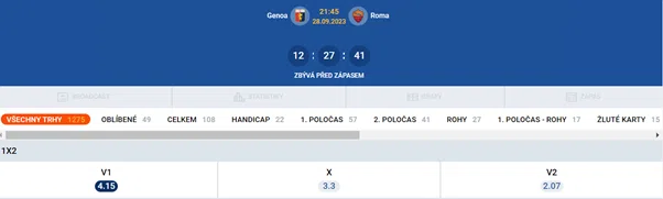 Sázení na fotbalový zápas