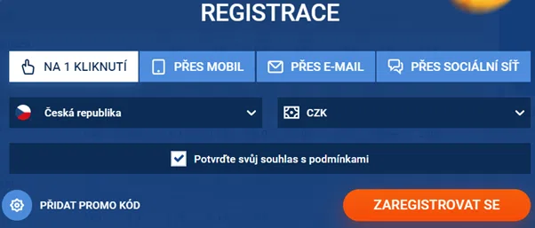 Registrace v mobilní aplikaci MostBet