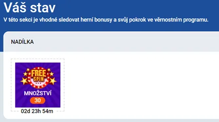 Získání bonusů po registraci