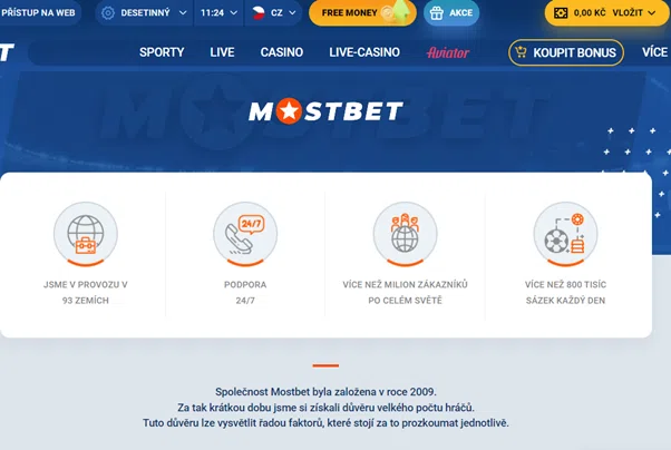 O nás na webových stránkách MostBet